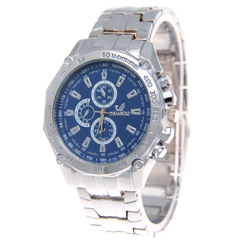 Fashion Men's Steel Band Watches Orendo ORLANDO Business Men's Gifts Alloy Watch Manufacturers Spot Wholesale