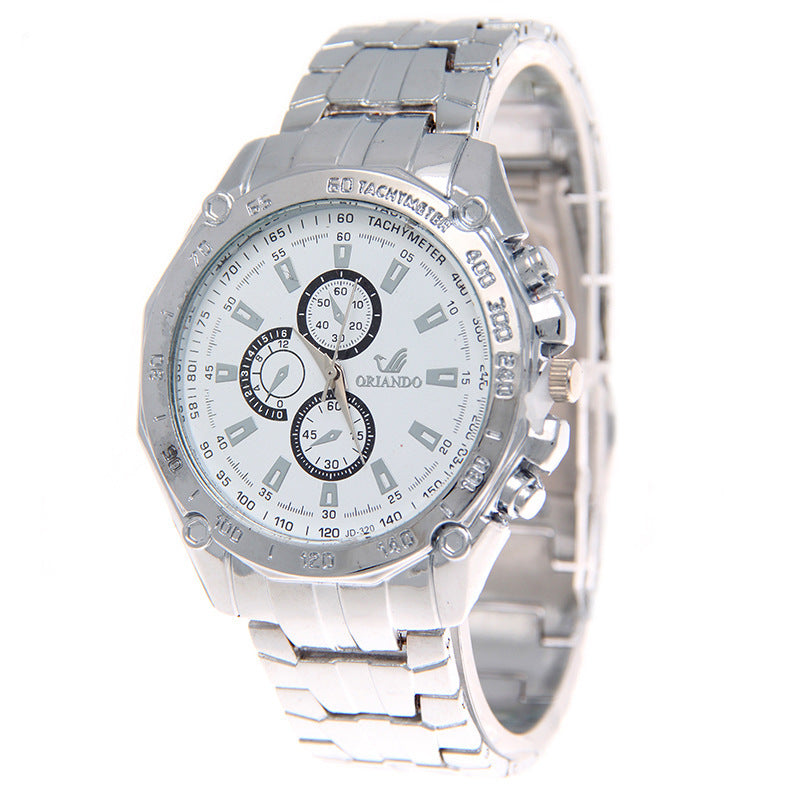 Fashion Men's Steel Band Watches Orendo ORLANDO Business Men's Gifts Alloy Watch Manufacturers Spot Wholesale