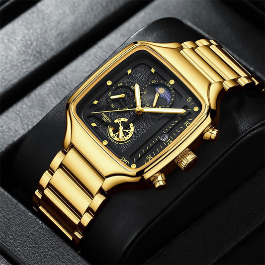 Student Watch Waterproof Calendar Personalized Square Quartz Watch